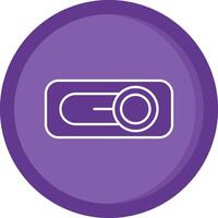 Switch Solid Purple Circle Icon vector