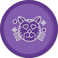 In love Solid Purple Circle Icon vector