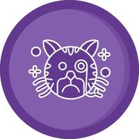 Detective Solid Purple Circle Icon vector