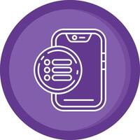 Menu Solid Purple Circle Icon vector