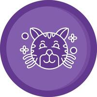 FALSE Solid Purple Circle Icon vector