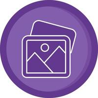 Picture Solid Purple Circle Icon vector