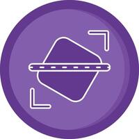 Straighten Solid Purple Circle Icon vector