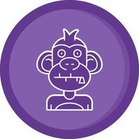 Zipped Solid Purple Circle Icon vector