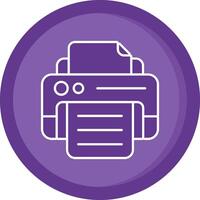 Print Solid Purple Circle Icon vector