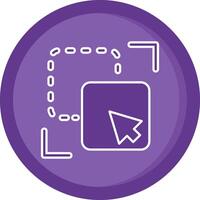 Exclude Solid Purple Circle Icon vector