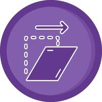 Shear Solid Purple Circle Icon vector