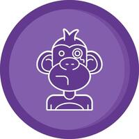 Monocle Solid Purple Circle Icon vector