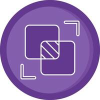 Intersect Solid Purple Circle Icon vector
