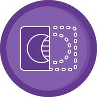 opacidad sólido púrpura circulo icono vector