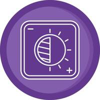 contraste sólido púrpura circulo icono vector