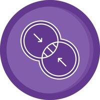 Combine Solid Purple Circle Icon vector