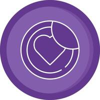 Sticker Solid Purple Circle Icon vector