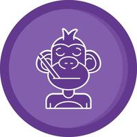 Sick Solid Purple Circle Icon vector