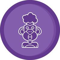 Exploding Solid Purple Circle Icon vector