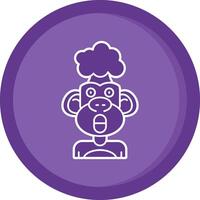 Exploding Solid Purple Circle Icon vector