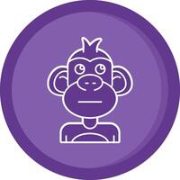 Rolling eyes Solid Purple Circle Icon vector