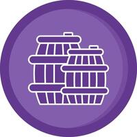 Barrel Solid Purple Circle Icon vector