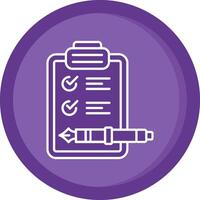 Check list Solid Purple Circle Icon vector
