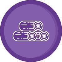 Wood Solid Purple Circle Icon vector