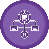 Workflow Solid Purple Circle Icon vector