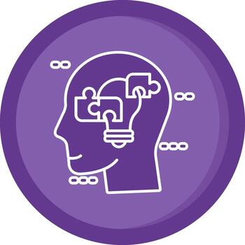 Solution Solid Purple Circle Icon vector