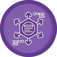 Diagram Solid Purple Circle Icon vector