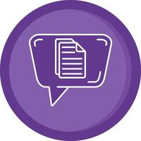 Document Solid Purple Circle Icon vector