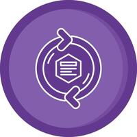 Refresh arrow Solid Purple Circle Icon vector