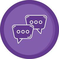 Speech bubbles Solid Purple Circle Icon vector