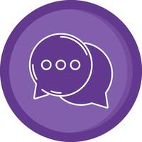 Speech bubbles Solid Purple Circle Icon vector