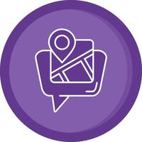 Map location Solid Purple Circle Icon vector