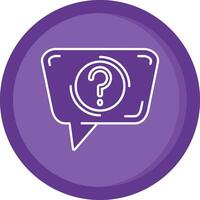 Question Solid Purple Circle Icon vector