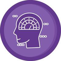 psicología sólido púrpura circulo icono vector
