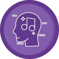 Music Solid Purple Circle Icon vector