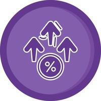 Discount Solid Purple Circle Icon vector