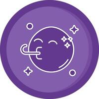 Congratulation Solid Purple Circle Icon vector