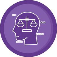 Balance Solid Purple Circle Icon vector