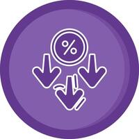 Discount Solid Purple Circle Icon vector