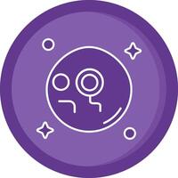 Monocle Solid Purple Circle Icon vector