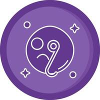 Detective Solid Purple Circle Icon vector