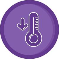 Low temperature Solid Purple Circle Icon vector