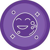 Moon Solid Purple Circle Icon vector