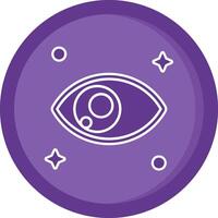 Eye Solid Purple Circle Icon vector