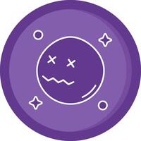 Dead Solid Purple Circle Icon vector