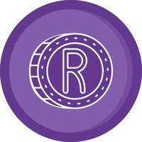 Rand Solid Purple Circle Icon vector