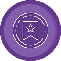 Bookmark Solid Purple Circle Icon vector