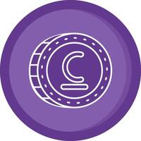 Som Solid Purple Circle Icon vector