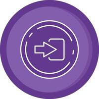 Log in Solid Purple Circle Icon vector
