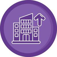 Company Solid Purple Circle Icon vector